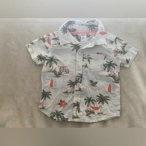 Carter’s Baby Boy Tropical Beach Button-Down – EUC 9mos